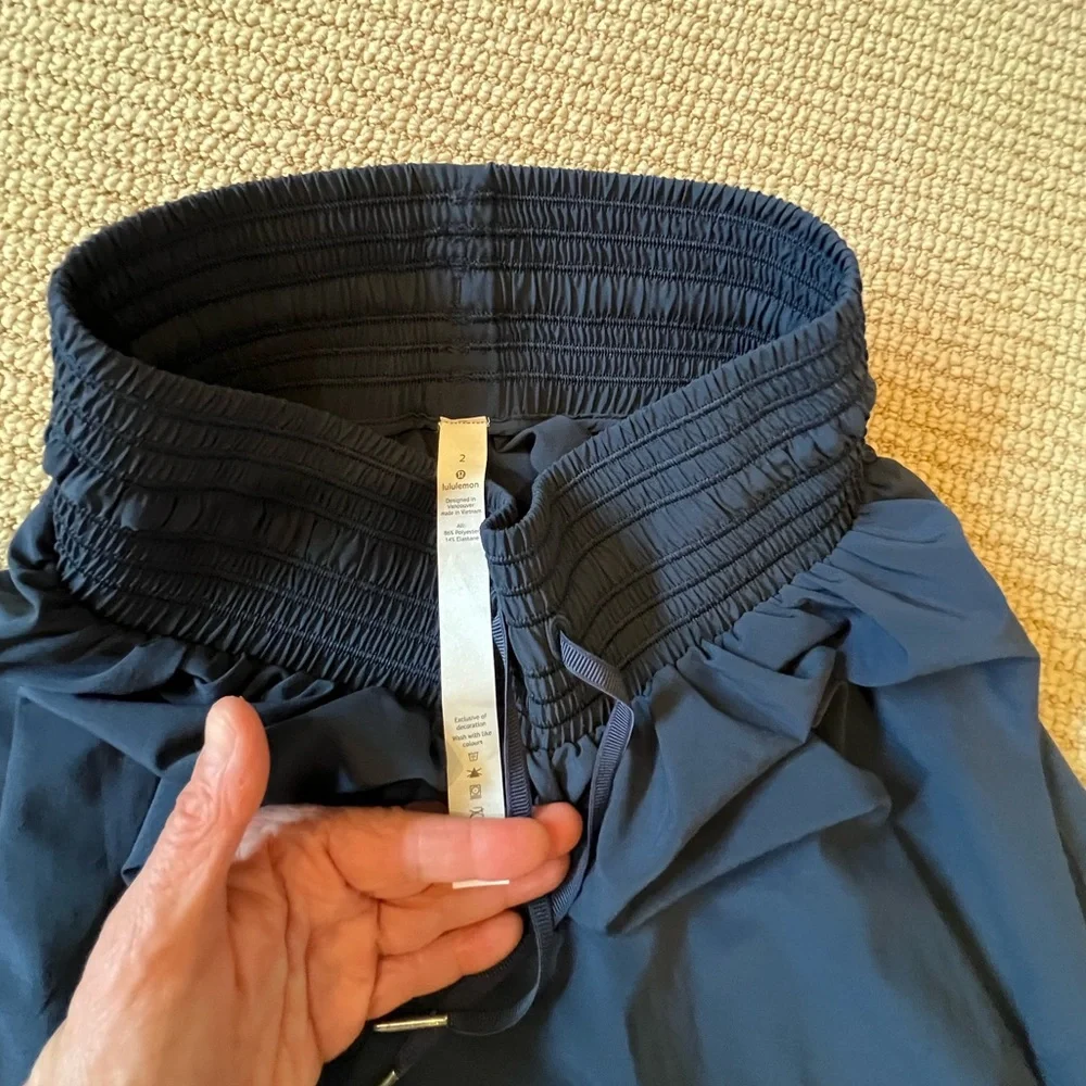 lululemon athletica Navy Drawstring Active Mini Skirt